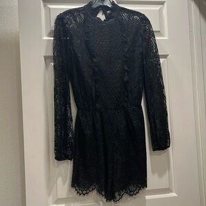 WAYF Black Laced Romper Dress XS